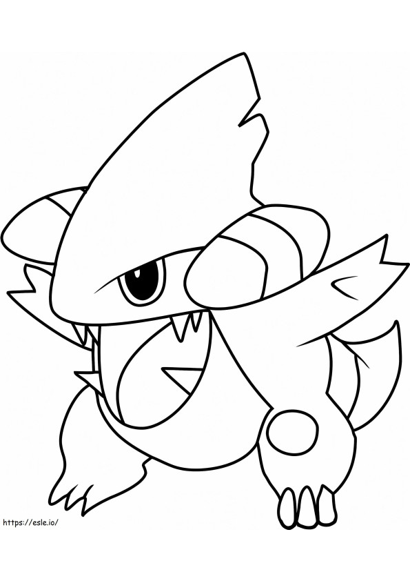 Gible Gen 4 Pokemon coloring page
