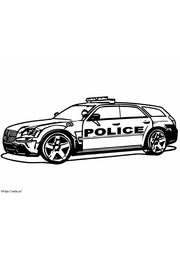 Carro de polícia 8 para colorir