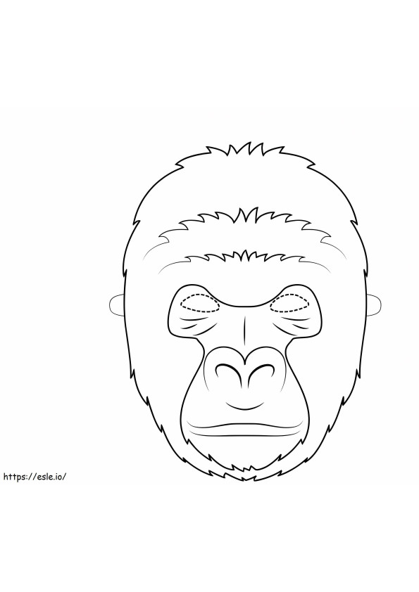 A Gorilla Mask coloring page