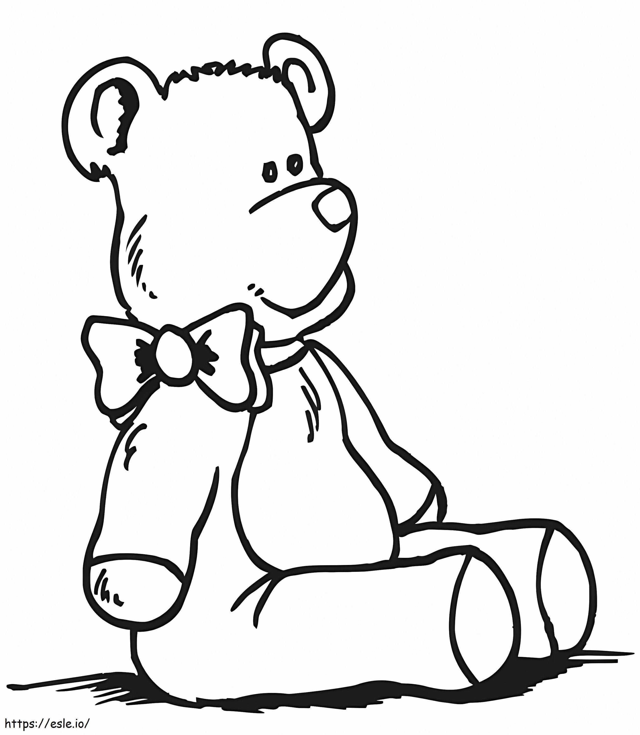 Teddy Bear Sitting coloring page