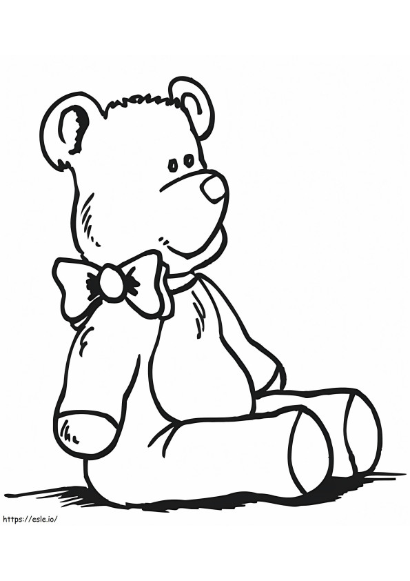 Teddy Bear Sitting coloring page