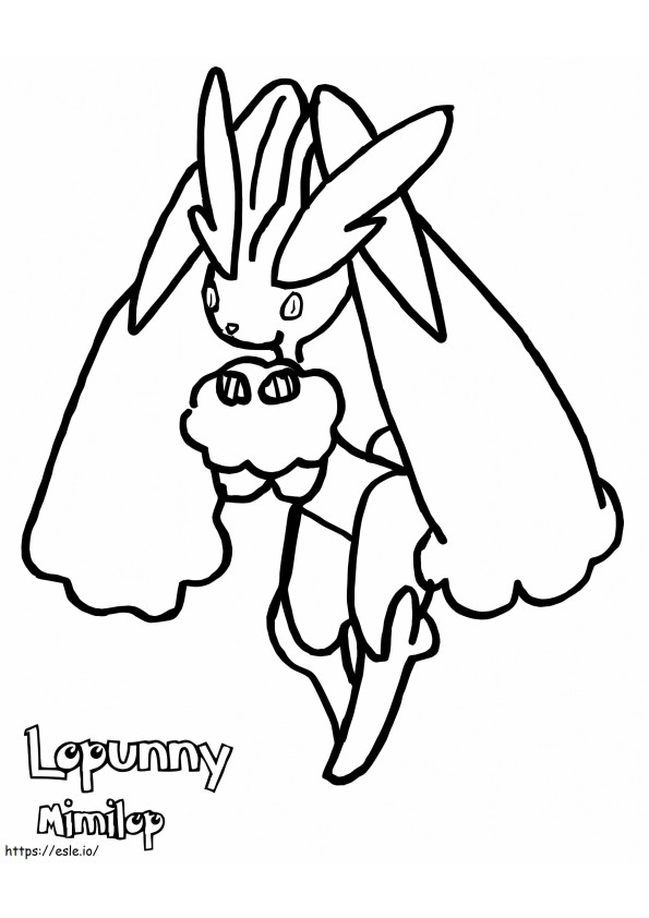 Pokémon Lopunny para colorir