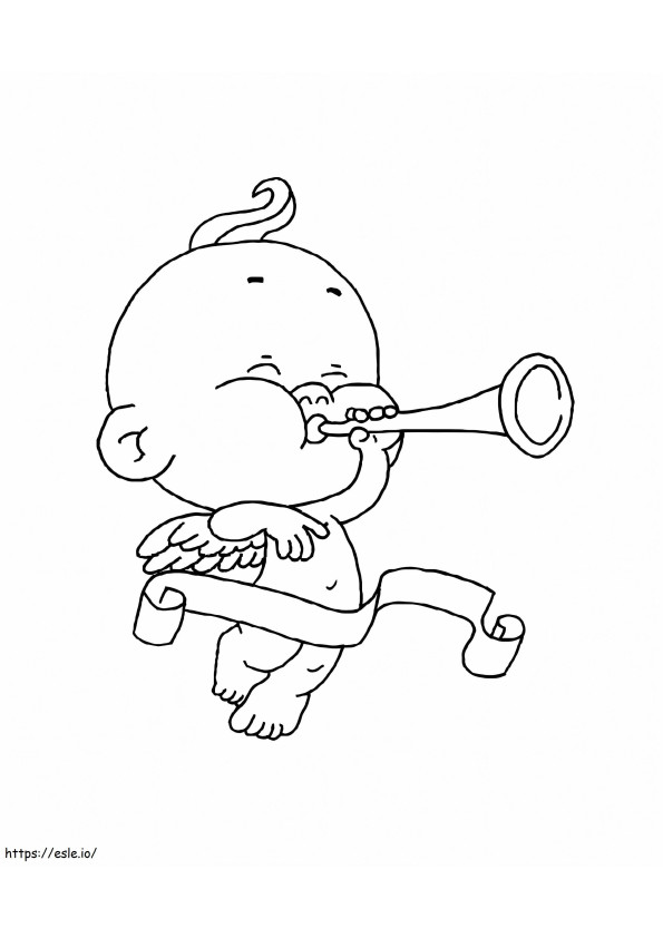 Little Cupid Winni Windel coloring page