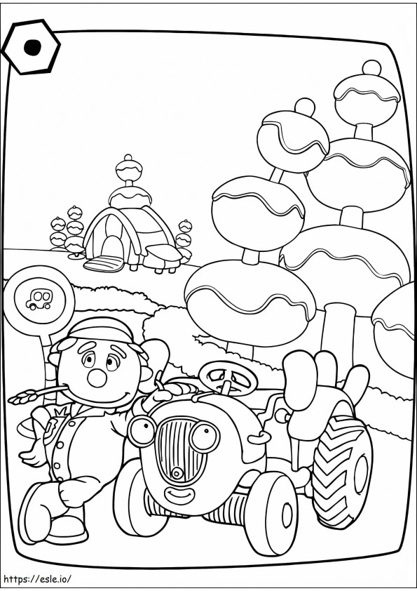 Farmer Fred From Engie Benjy coloring page