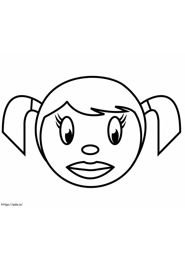 Easy Girl Face coloring page