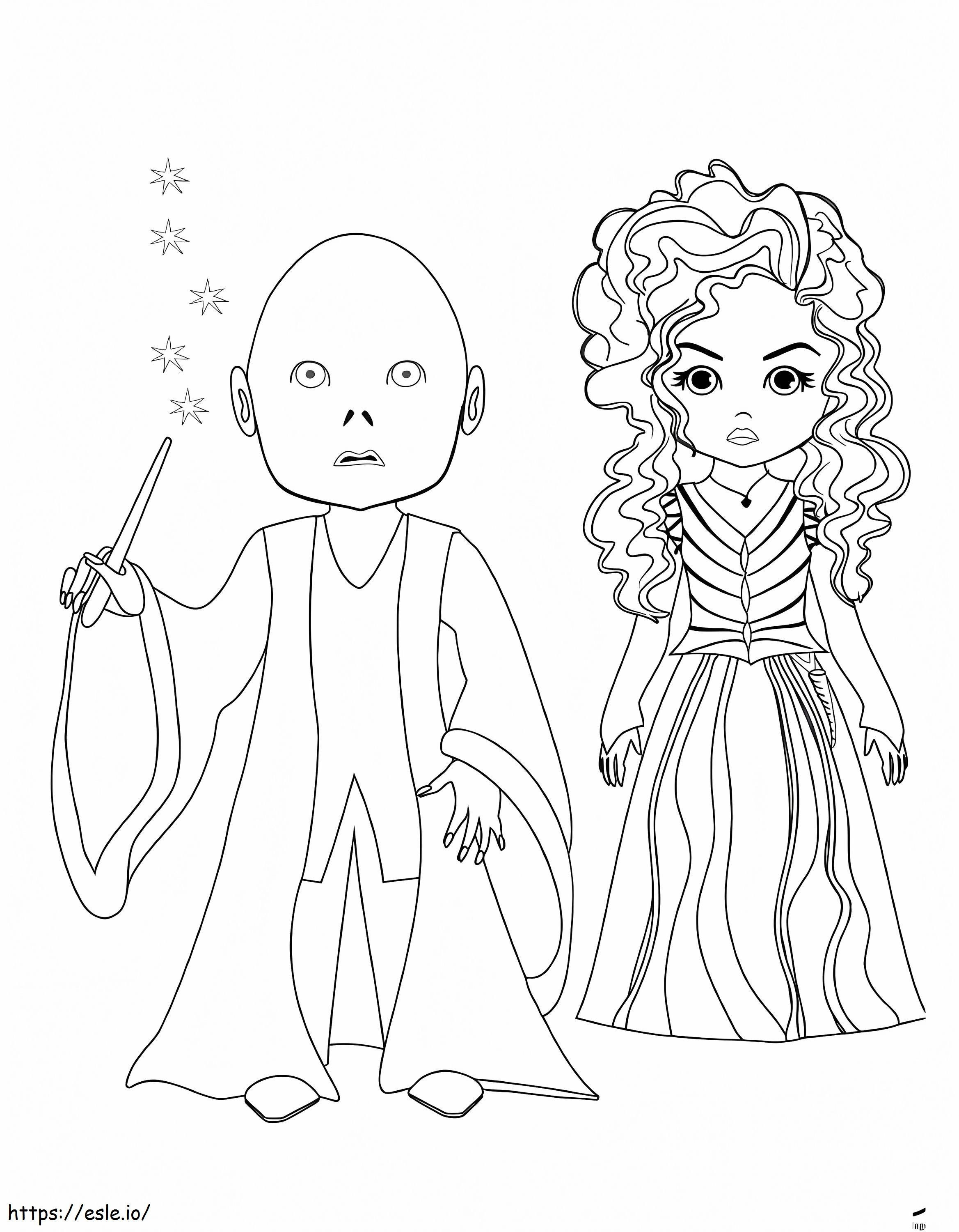 Voldemort And Warrior coloring page