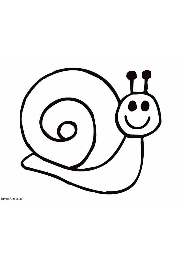 Smiling Snail Drawing coloring page