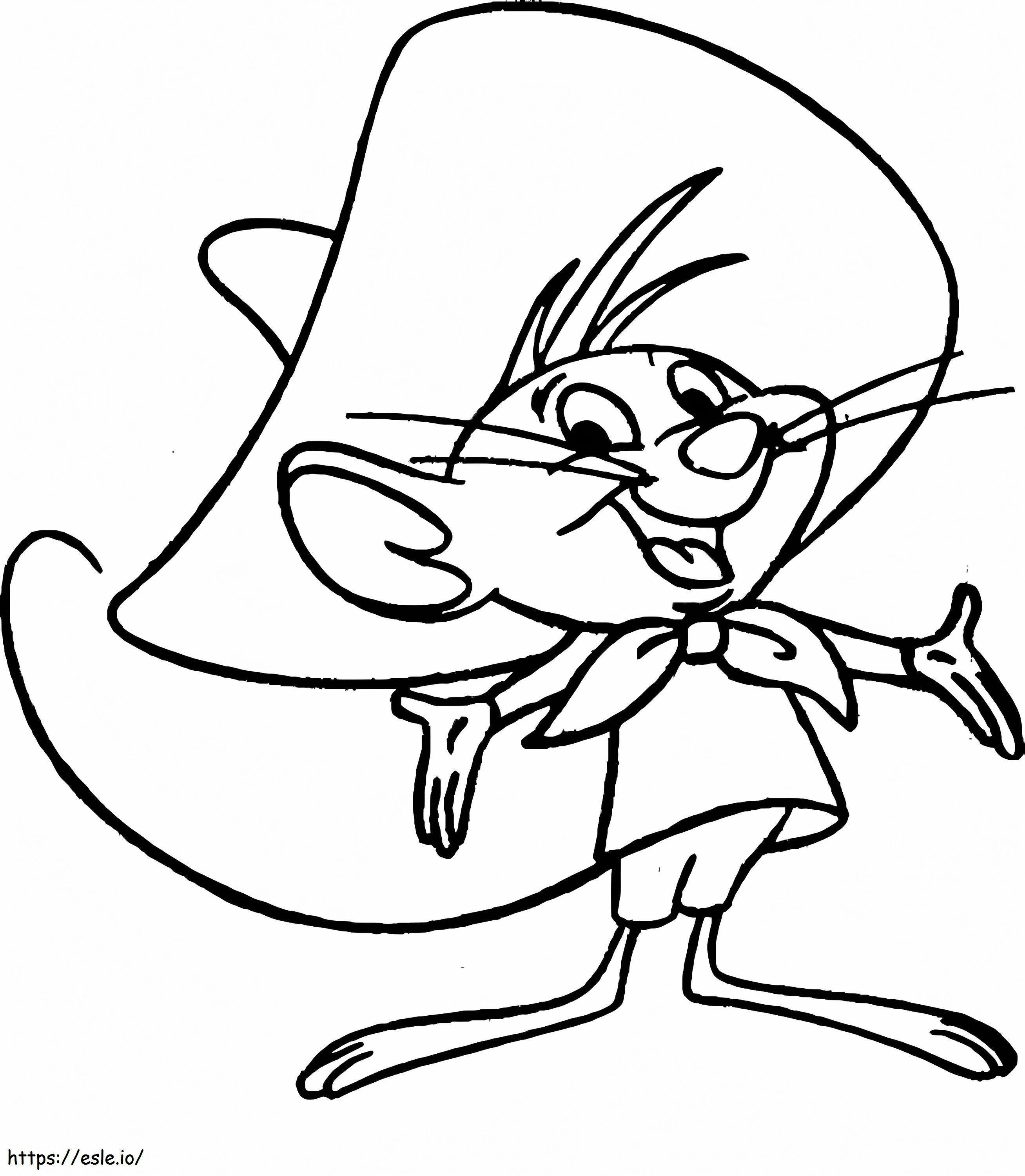 Speedy Gonzales Smiling coloring page