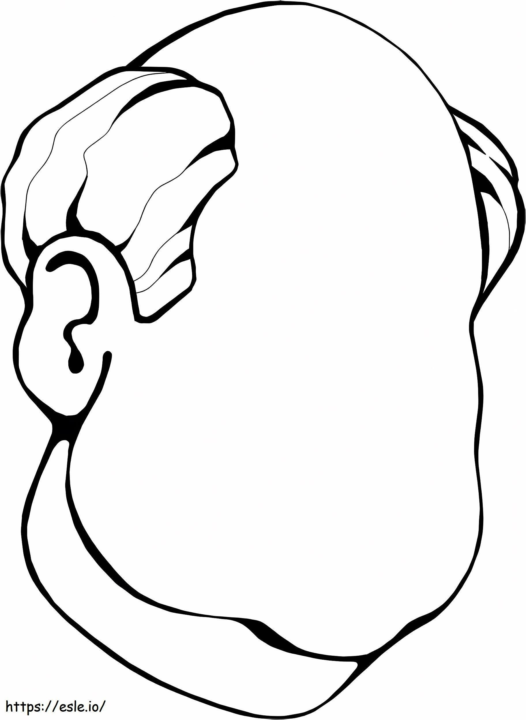 Old Man Blank Face coloring page
