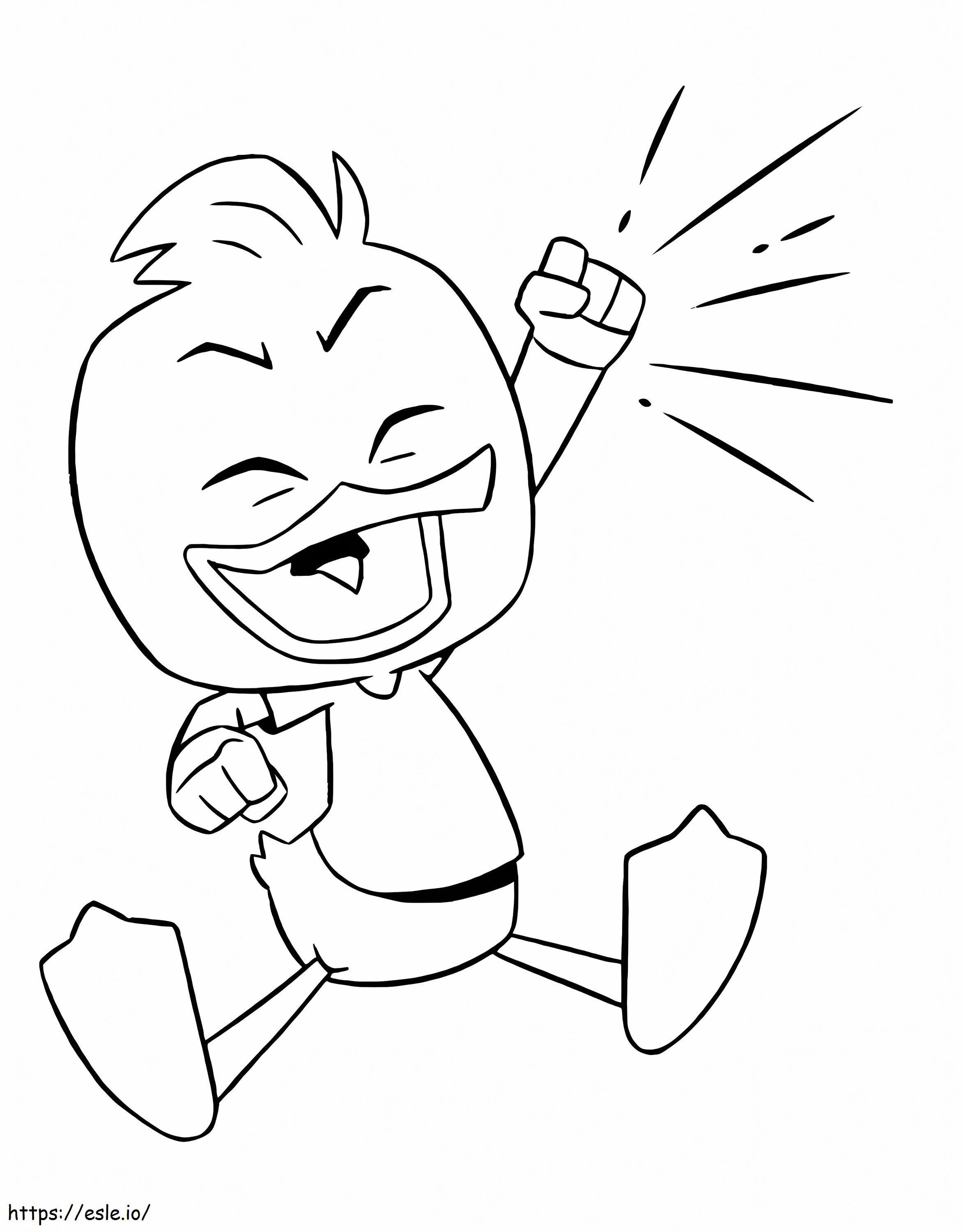 Happy Dewey Duck From Ducktales coloring page