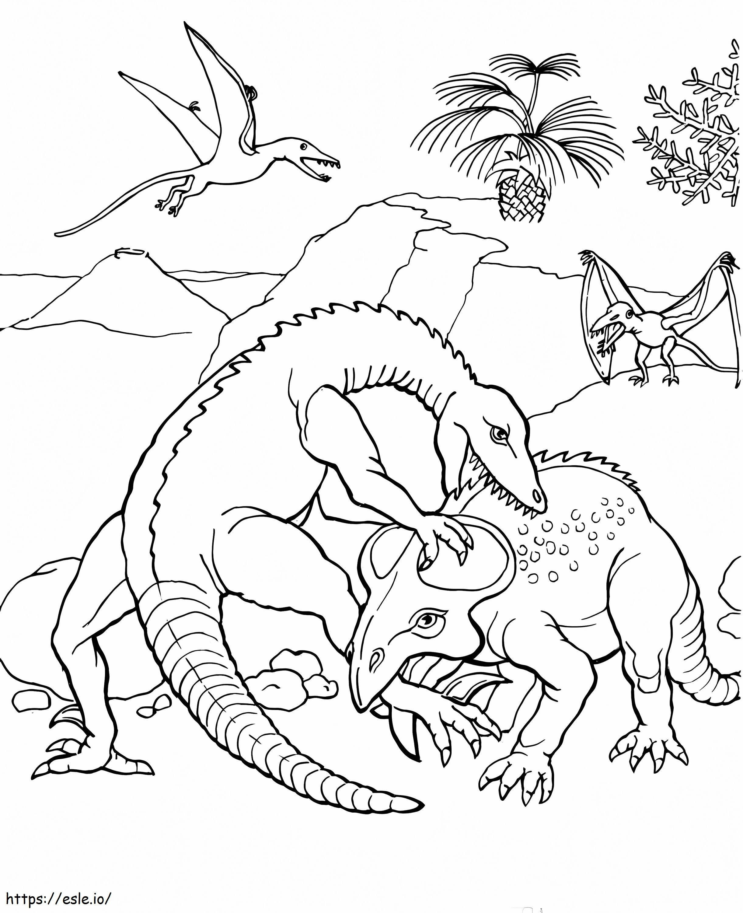 Protoceratopo de colorat