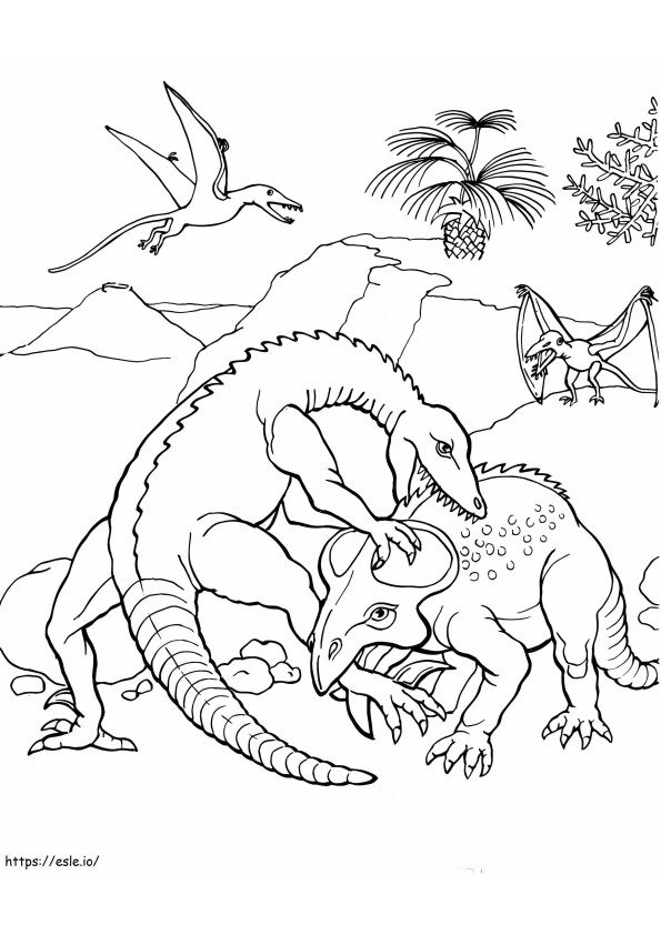Protoceratopo värityskuva