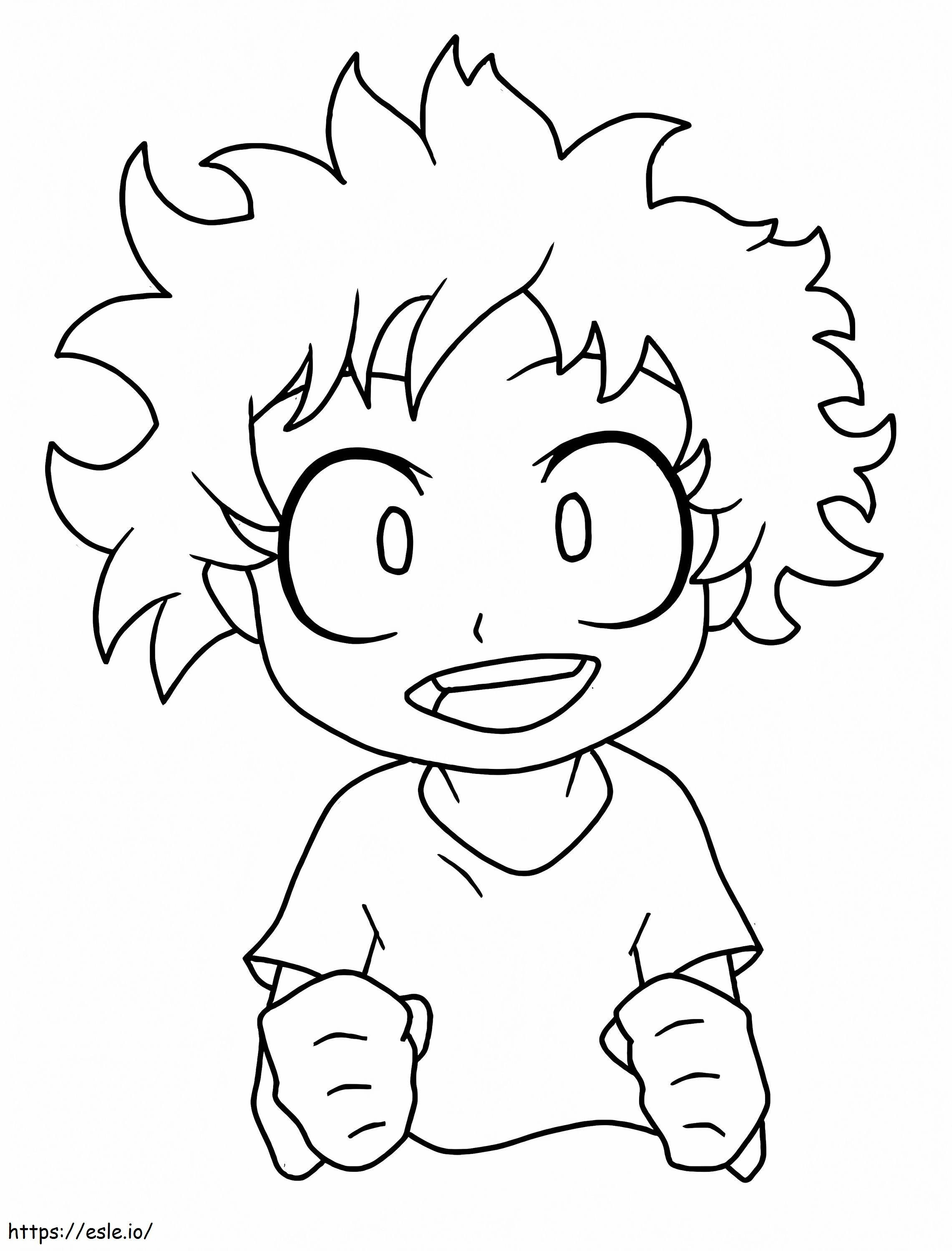 Kid Midoriya coloring page