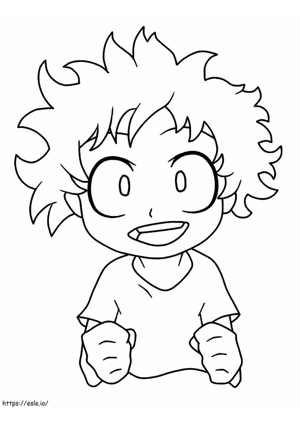 Kid Midoriya coloring page