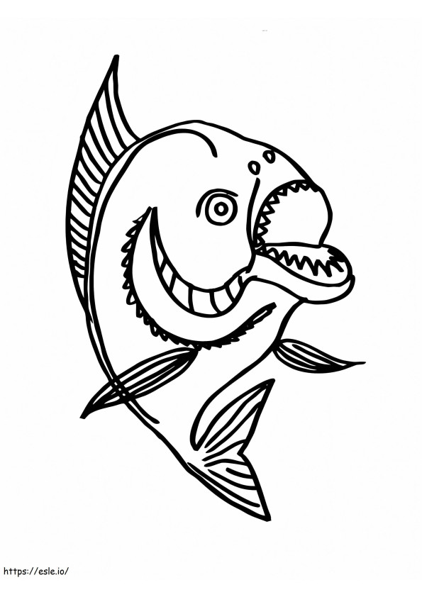 Free Printable Piranha coloring page