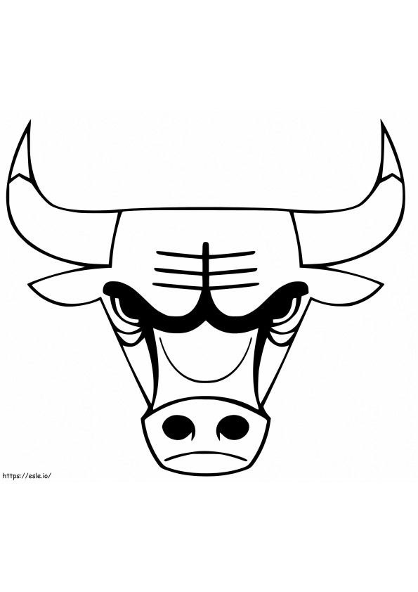 Angry Bull Head coloring page