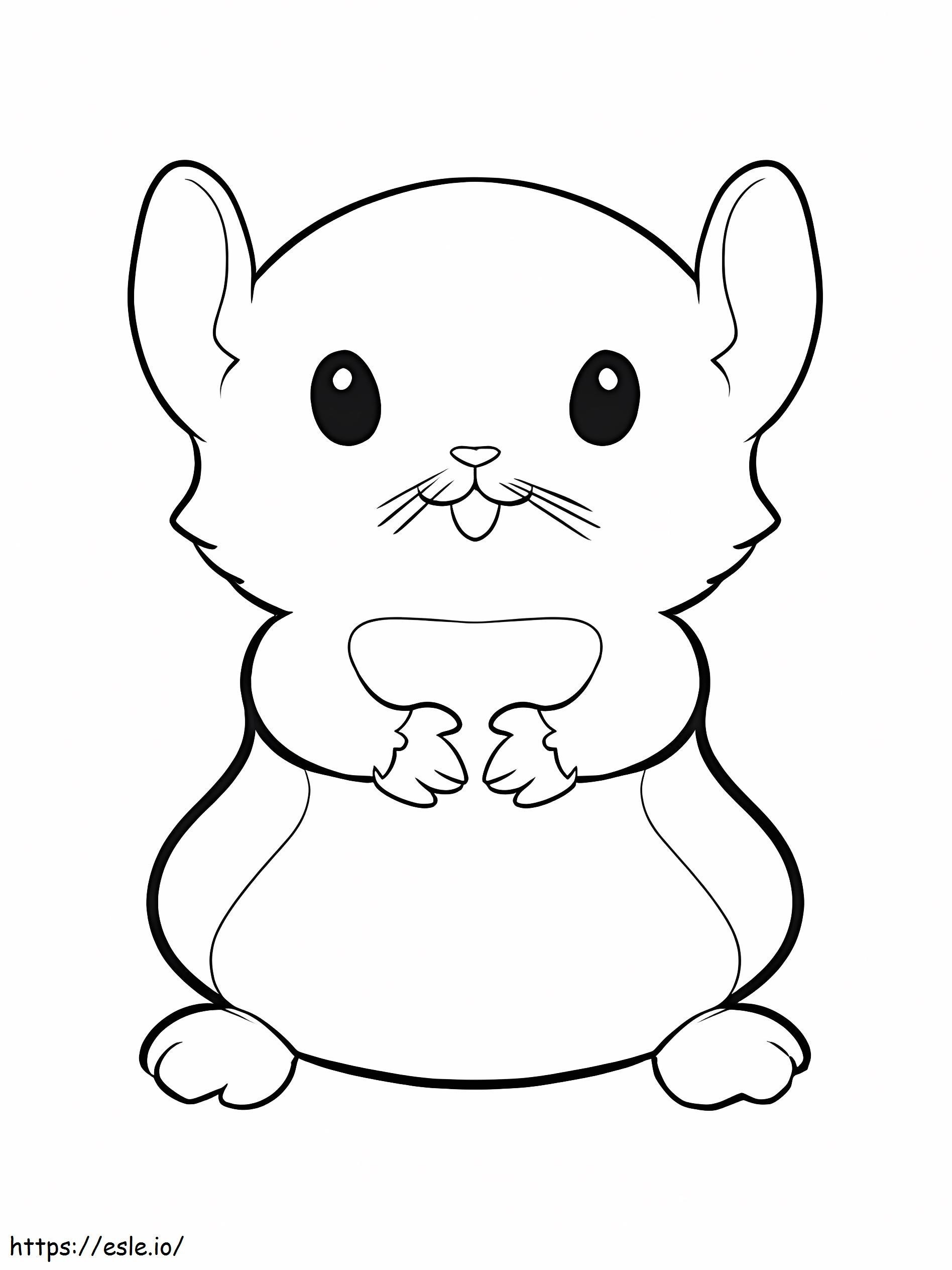 Sitting Hamster coloring page