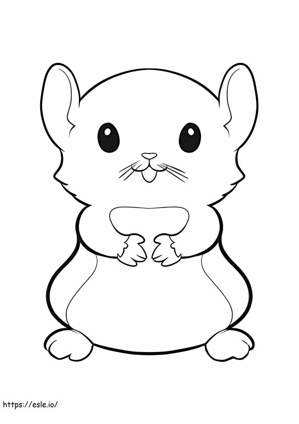 Coloriage Hamster assis à imprimer dessin