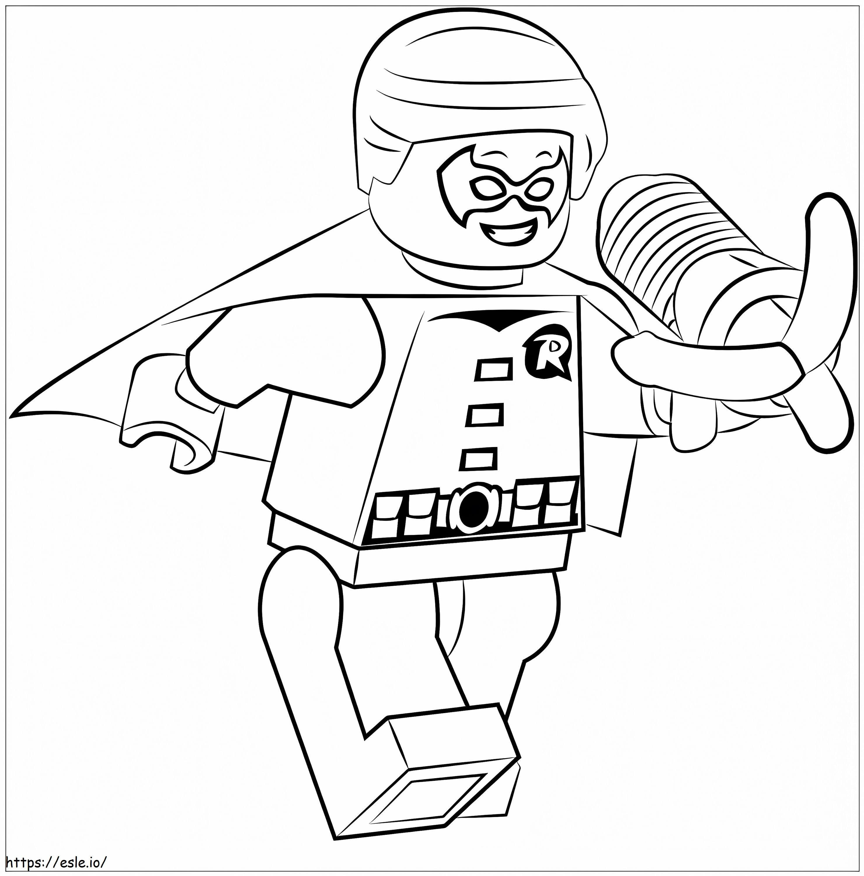 Aksi Lego Robin 1 Gambar Mewarnai