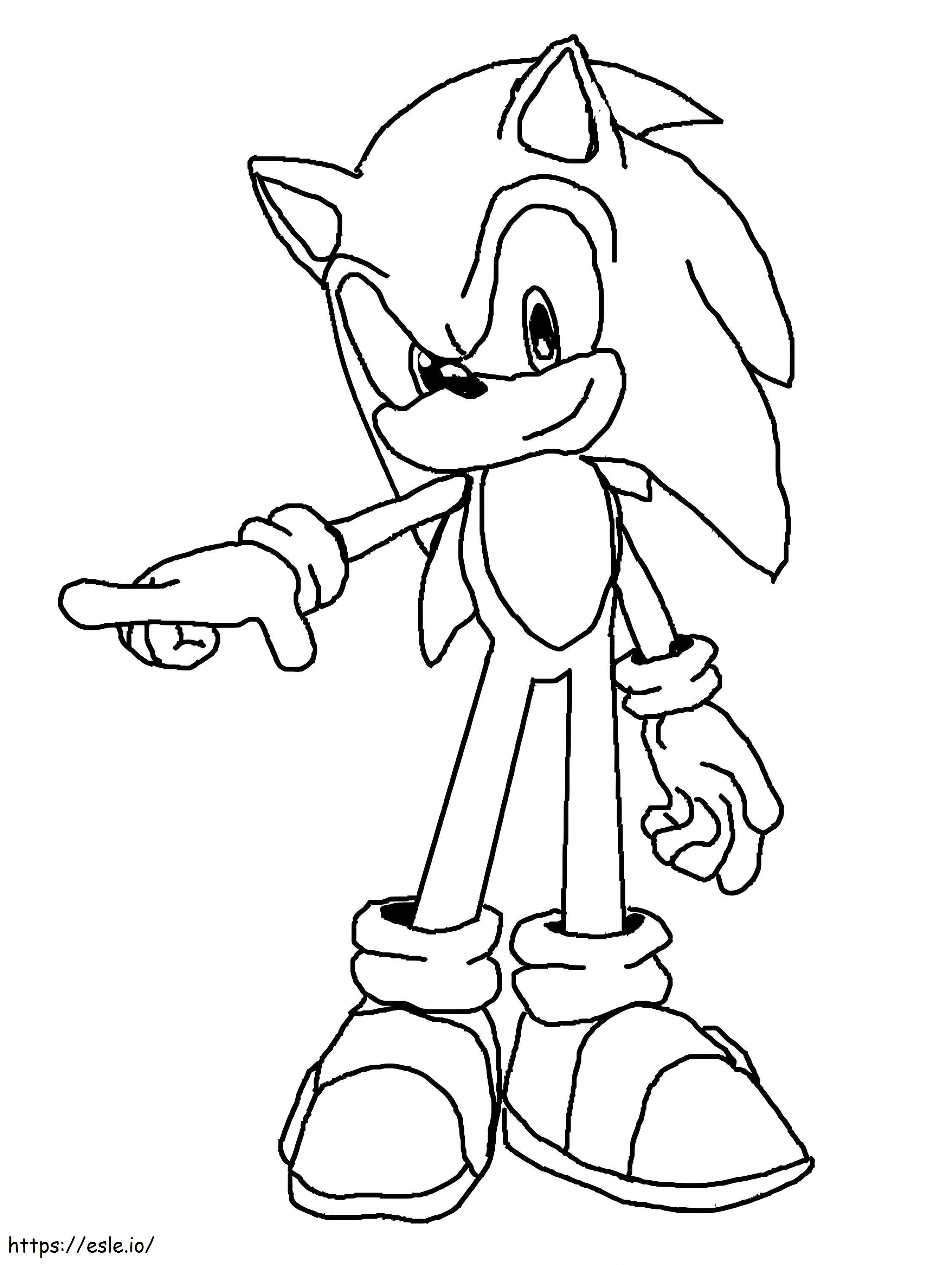 Sonic Incroyable 771X1024 coloring page