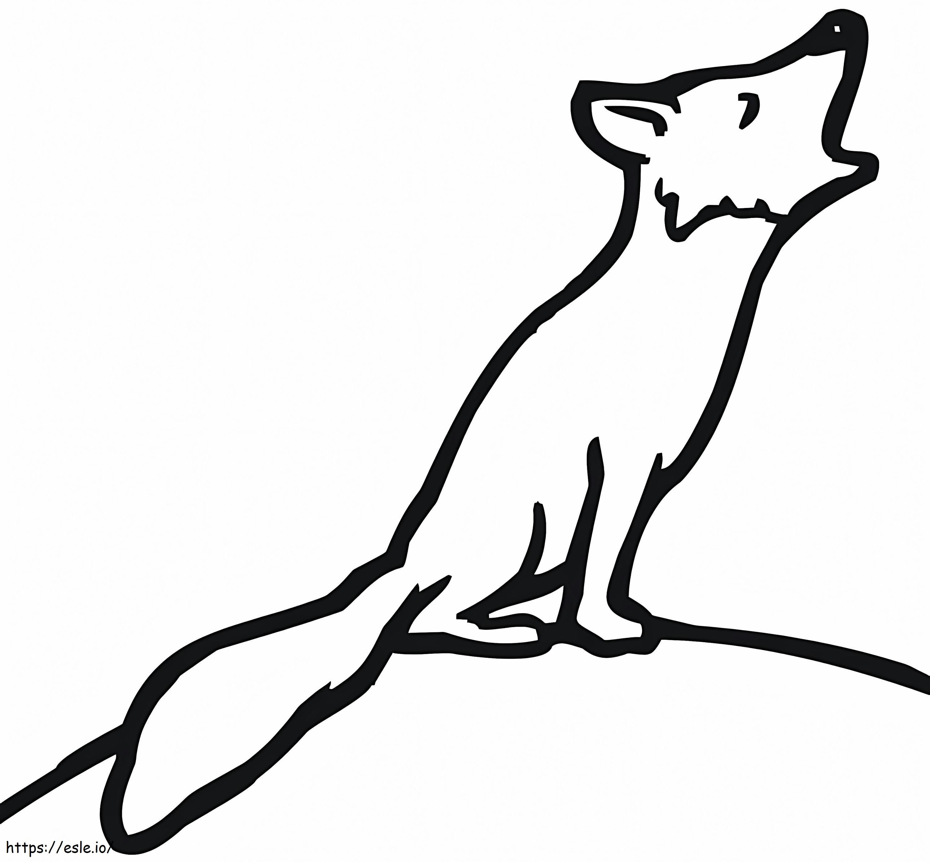 Red Fox ulvoo värityskuva