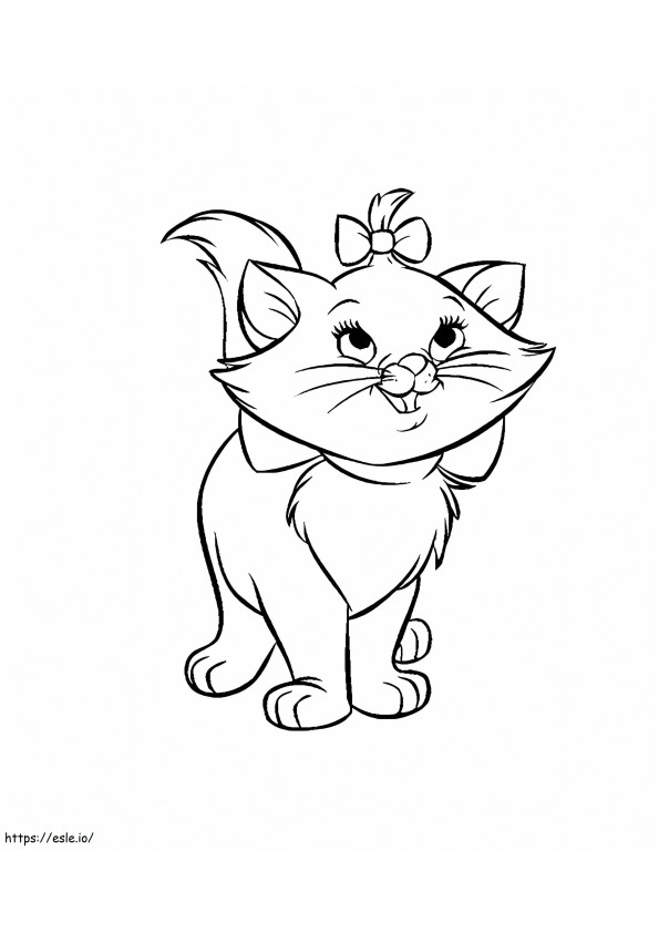 Image Of Marie Cat To Color coloring page