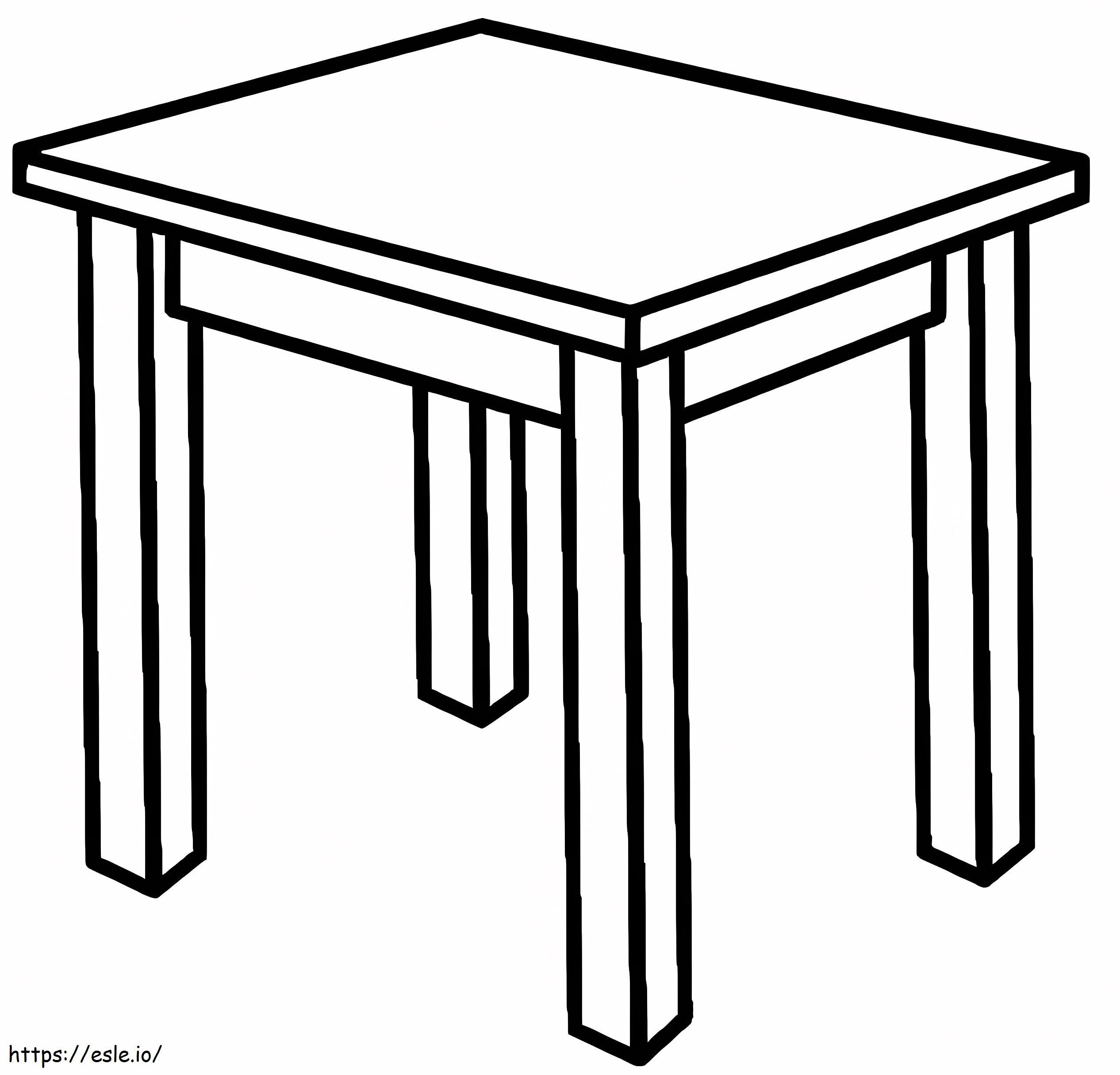 Basic Table coloring page