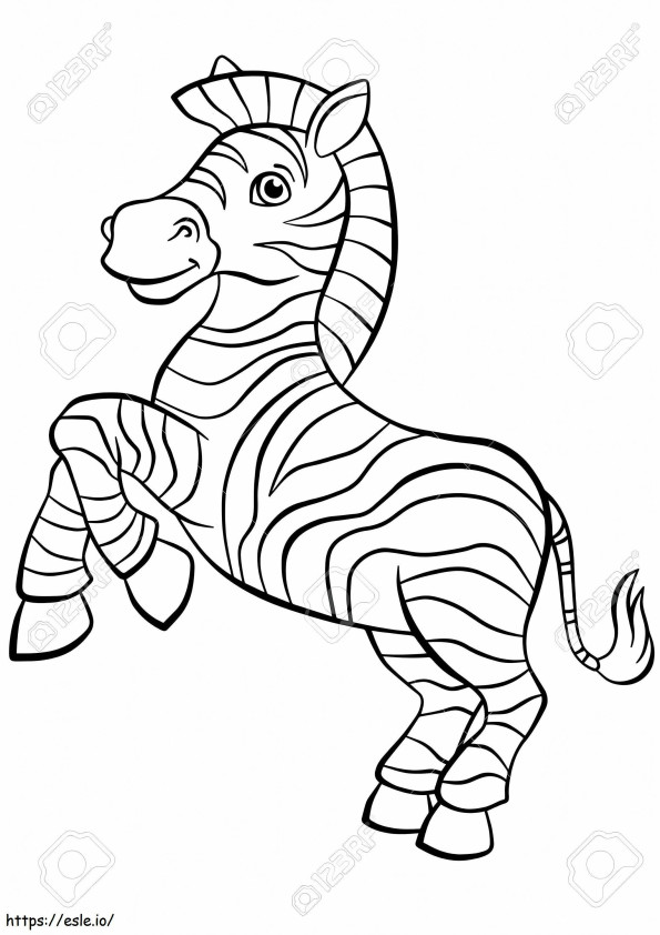 1548315136 56471415 Boyama Sayfaları Küçük Hayvanlar Sevimli Zebra Ve Gülümsüyor boyama