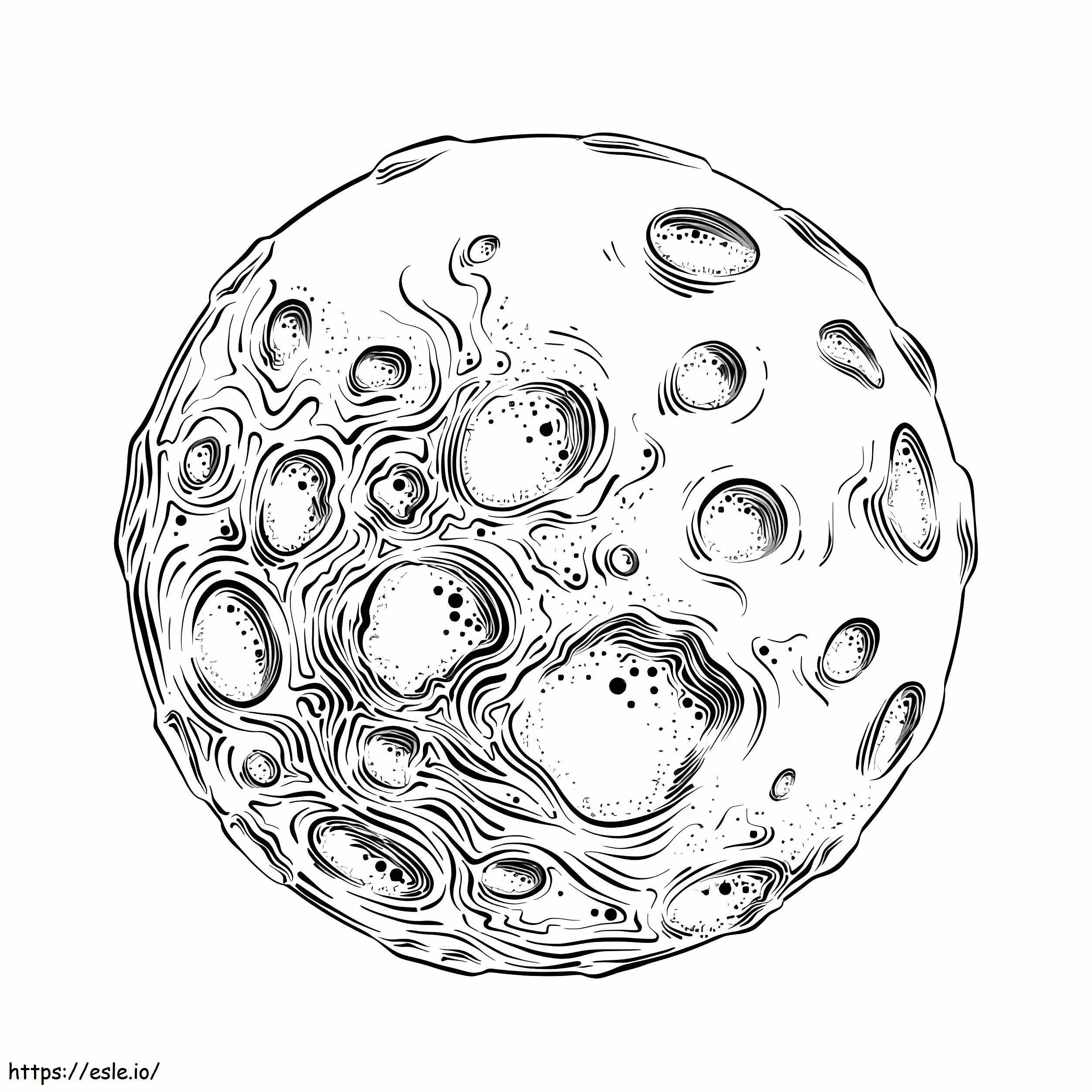 Coloriage Lune Planète à imprimer dessin