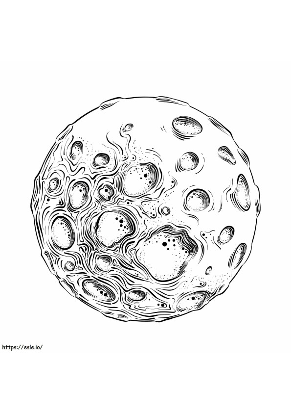 Coloriage Lune Planète à imprimer dessin