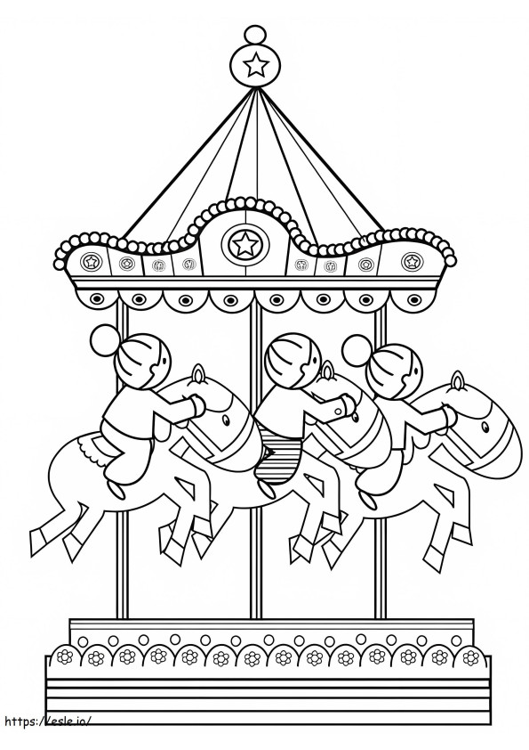 Free Printable Carousel coloring page