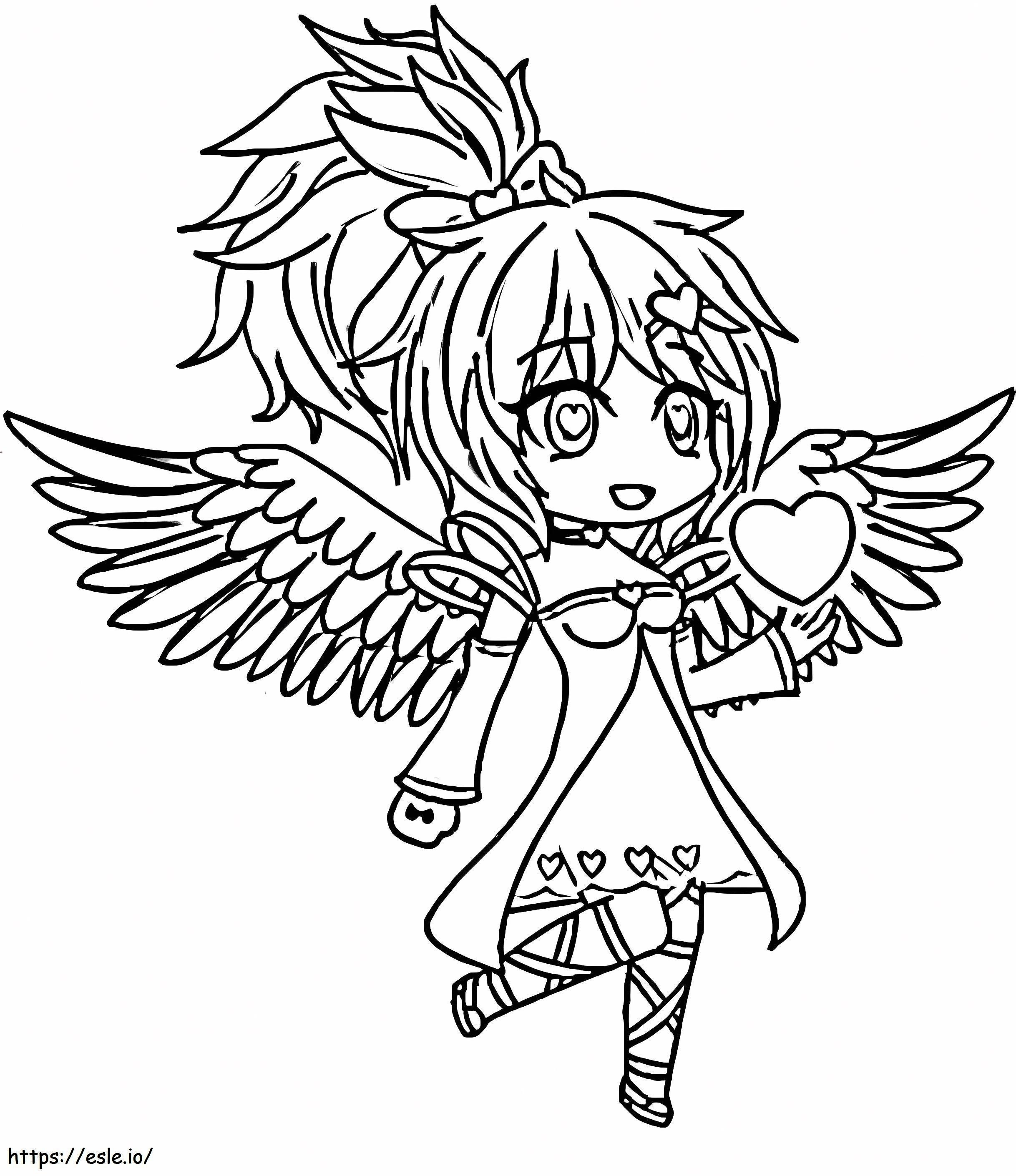 Cupido Gacha Vida para colorir