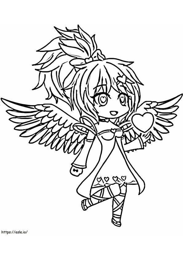 Cupid Gacha Life coloring page