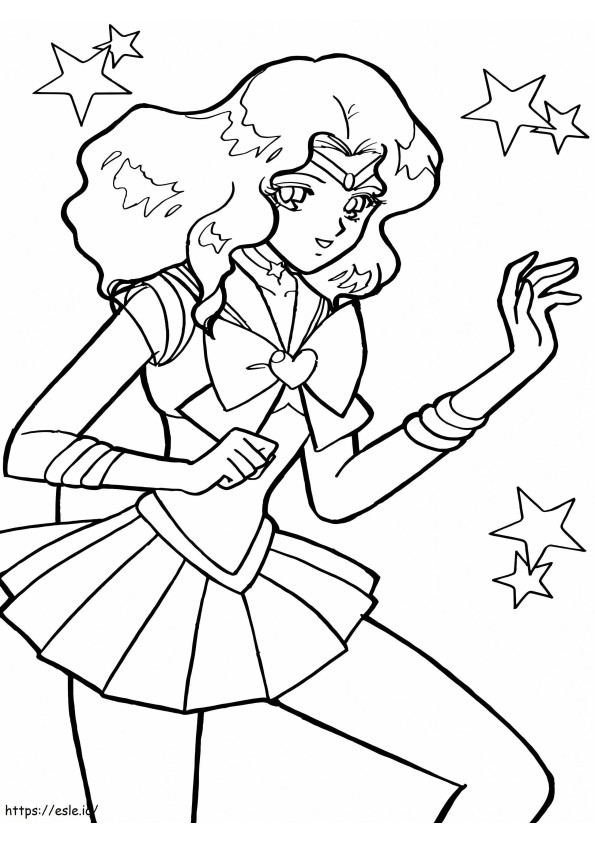 Sailor Neptune coloring page