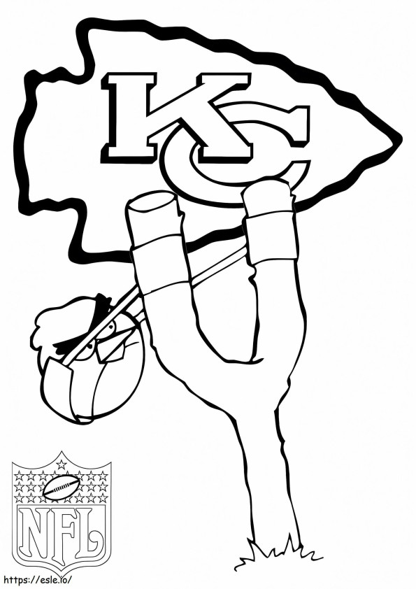 KC Chiefs With Angry Birds coloring page