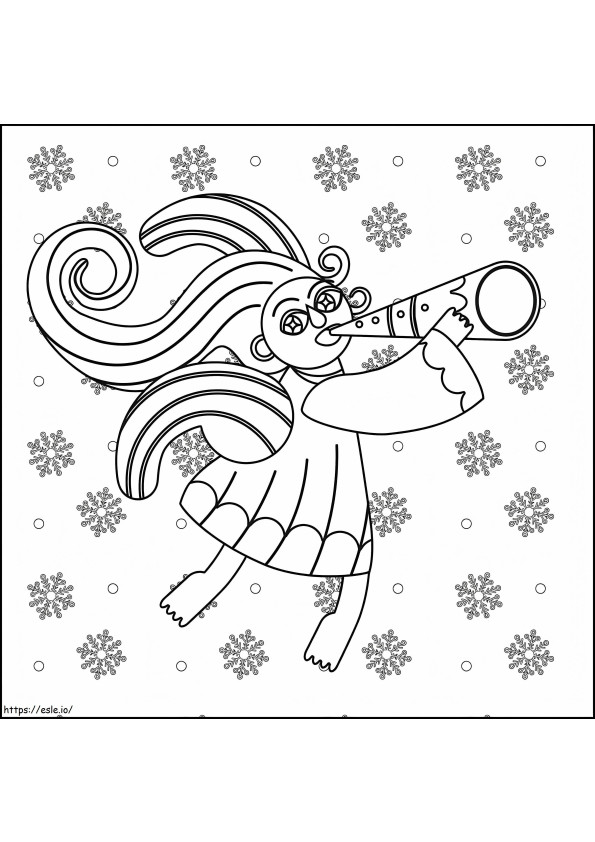 Amazing Christmas Angel coloring page