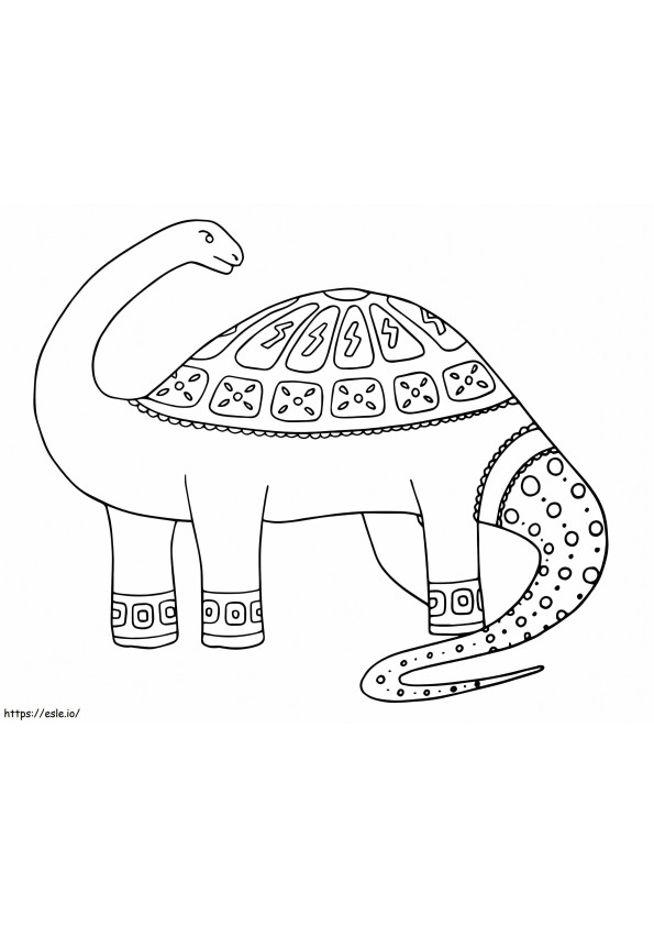Coloriage Apatosaure Alebrije à imprimer dessin