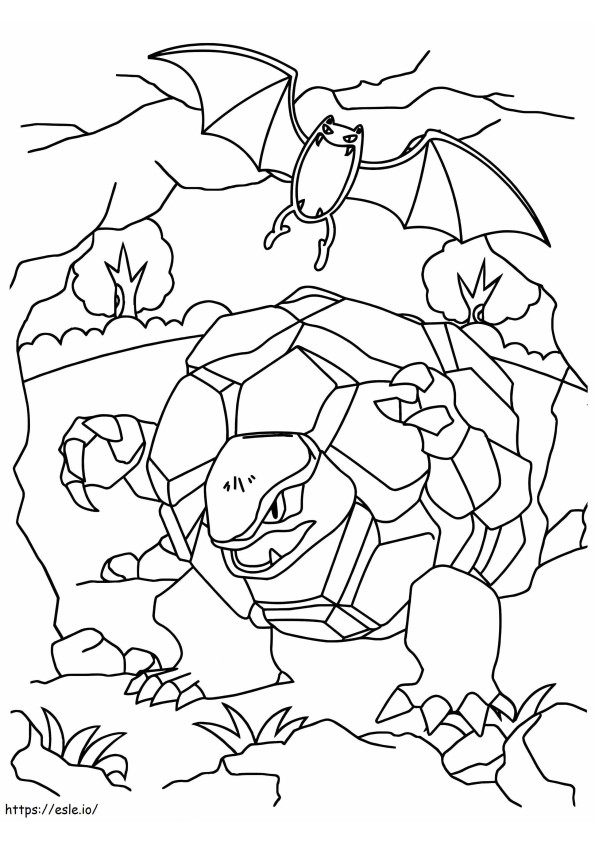 Coloriage Golem Pokémon 1 à imprimer dessin