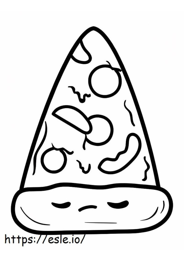 Cartoon Pizza coloring page
