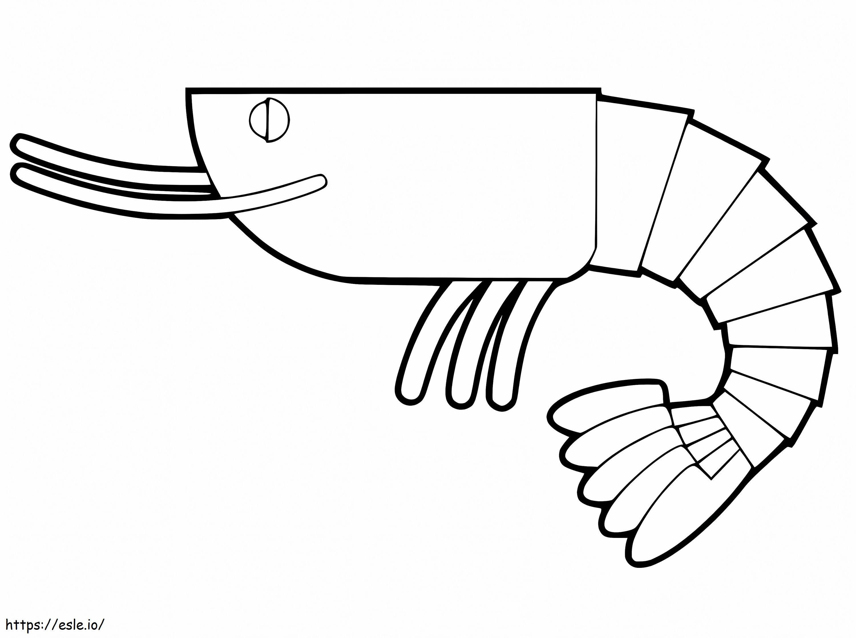 Coloriage Crevette simple à imprimer dessin