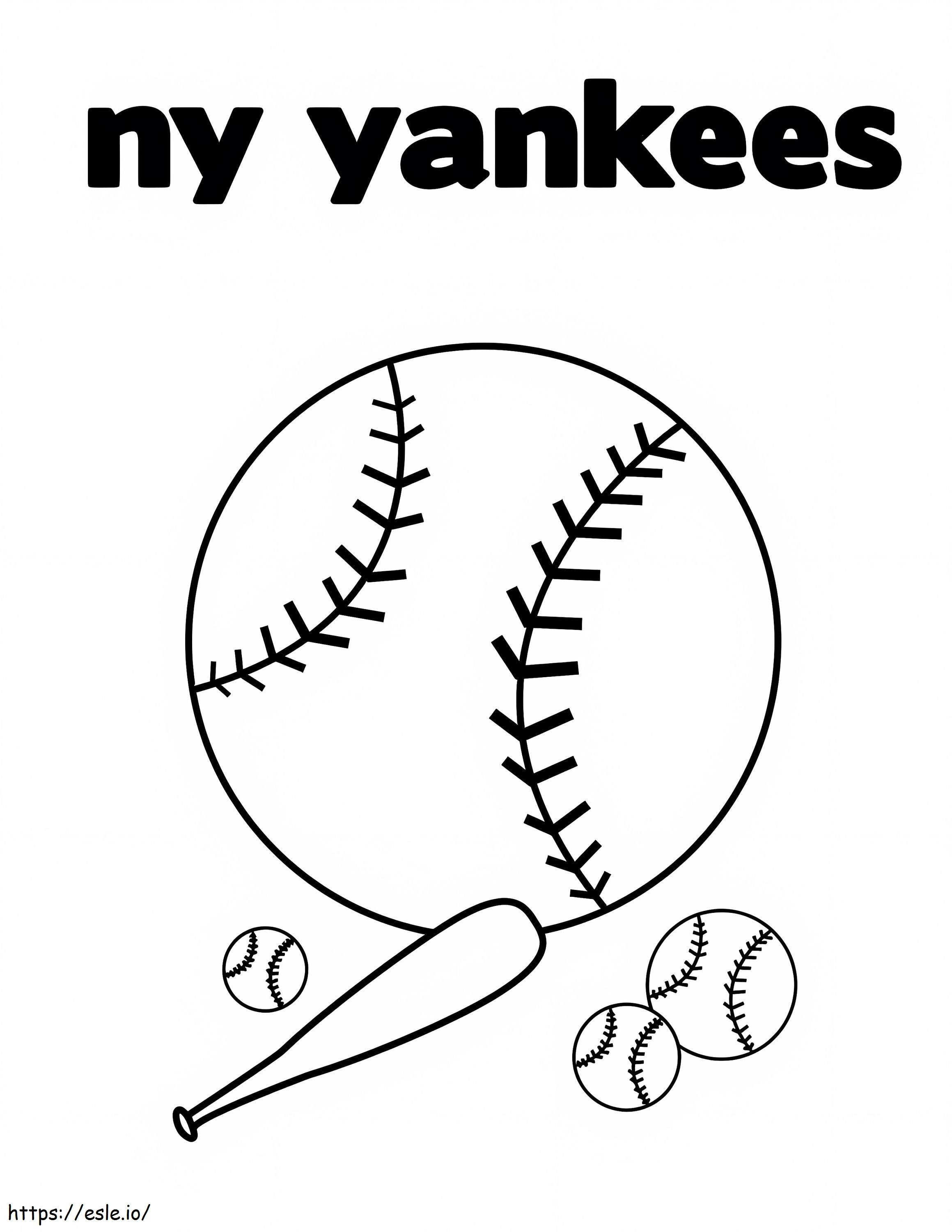 Coloriage Yankees de New York 3 à imprimer dessin