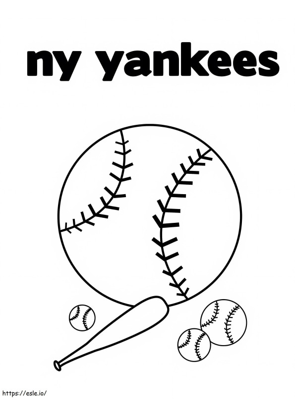 New York Yankees 3 Gambar Mewarnai