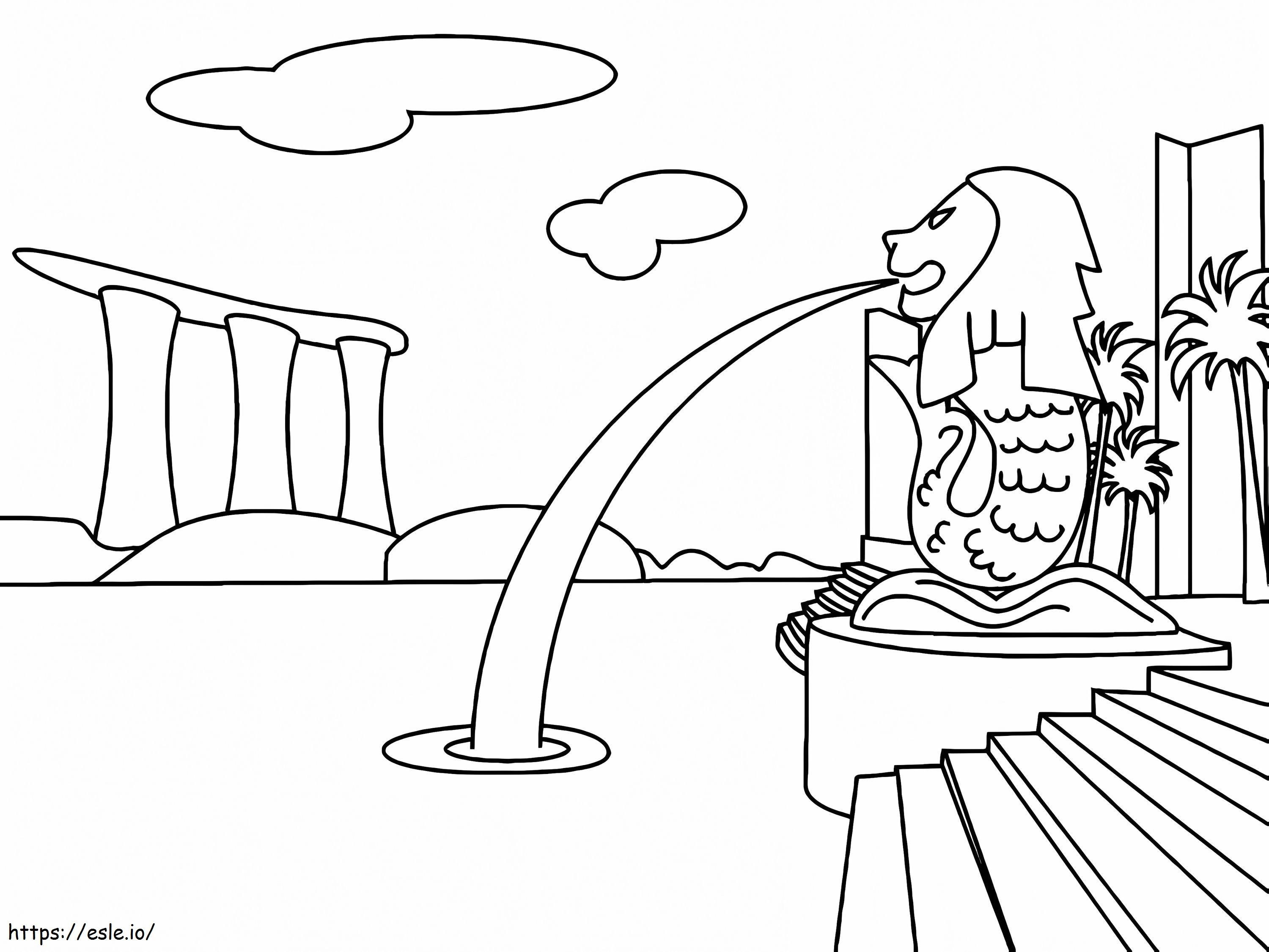 Merlion 2 coloring page