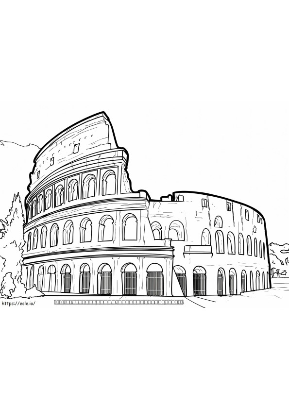 1542941788 Pagina da colorare Colosseo 1 da colorare
