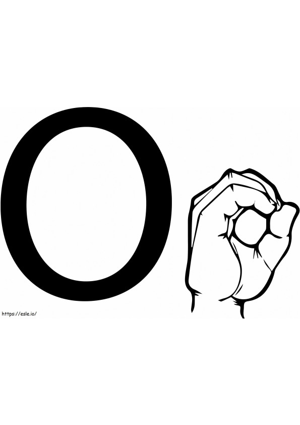 Letter O 1 coloring page