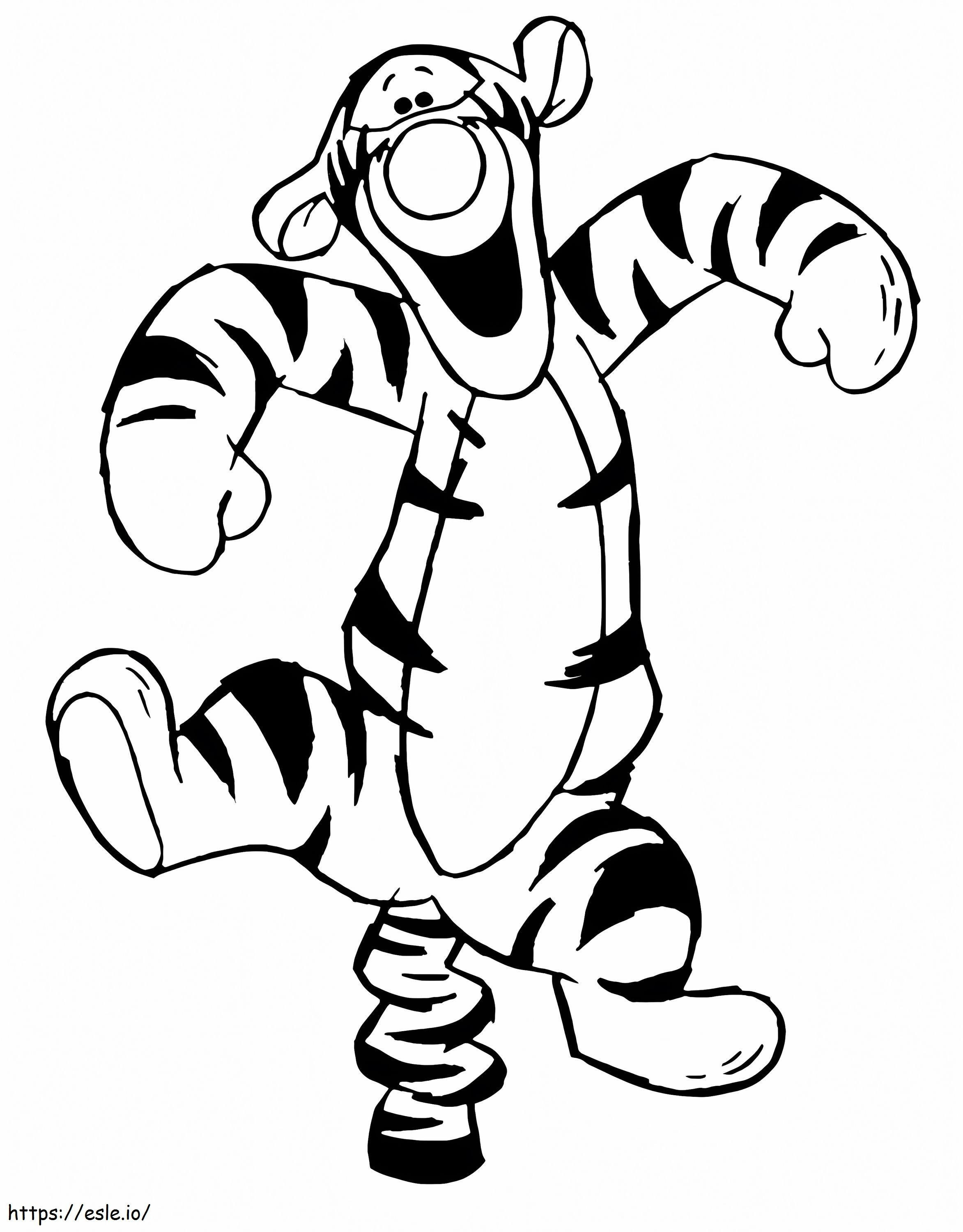 Szczęśliwy Tygrysek kolorowanka