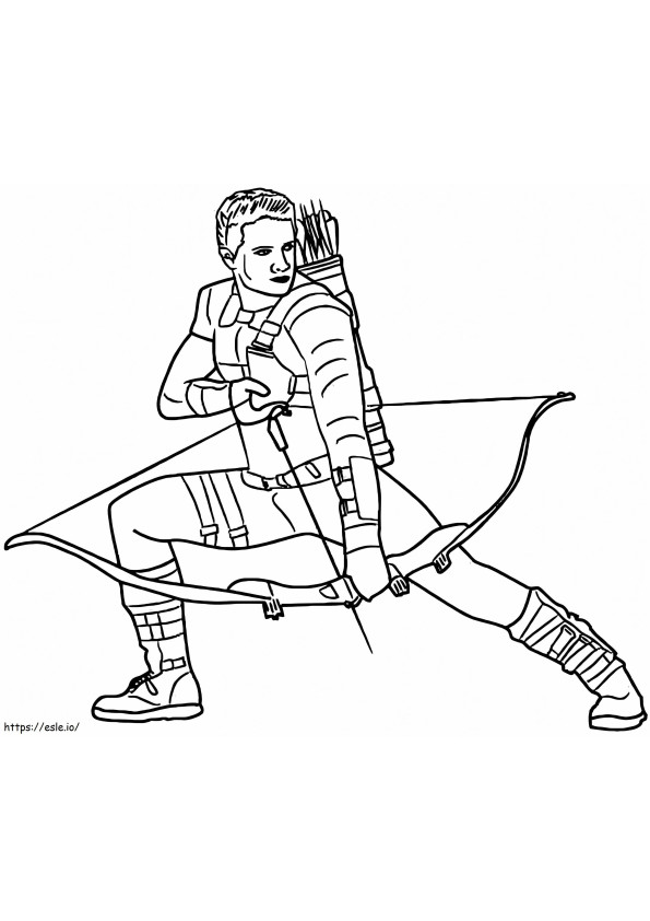 Hawkeye Fight coloring page