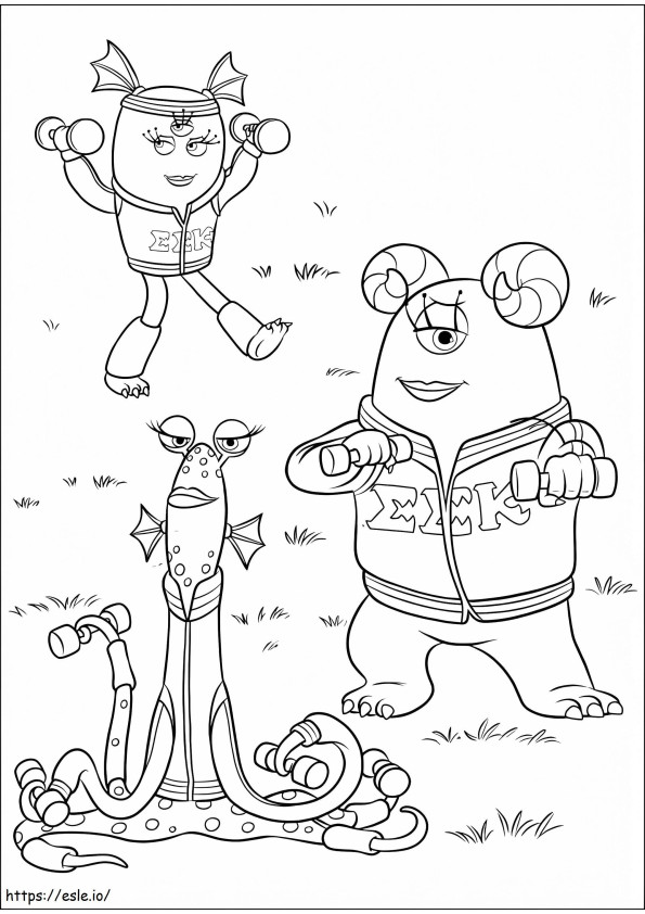 Monsters University 5 coloring page