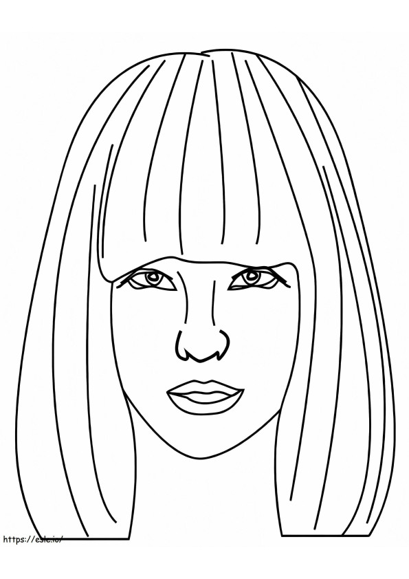 Lady Gagas Face coloring page