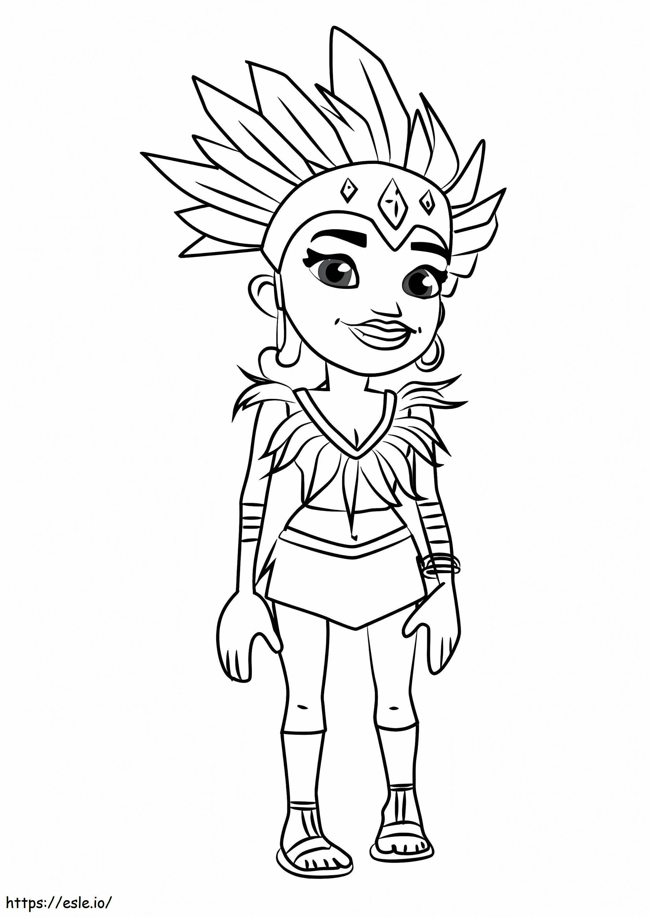 Carmen From Subway Surfers coloring page